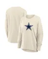 Fanatics Women's Cream Dallas Cowboys Dove Legacy Long Sleeve T-shirt In Neutral