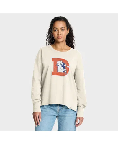Fanatics Women's Cream Denver Broncos Dove Legacy Long Sleeve T-shirt In White