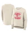 Fanatics Women's Cream Detroit Red Wings Oversized Vintage Slice Pullover Sweatshirt In Neutral