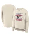 Fanatics Women's Cream Florida Panthers Oversized Slice Pullover Sweatshirt In Neutral