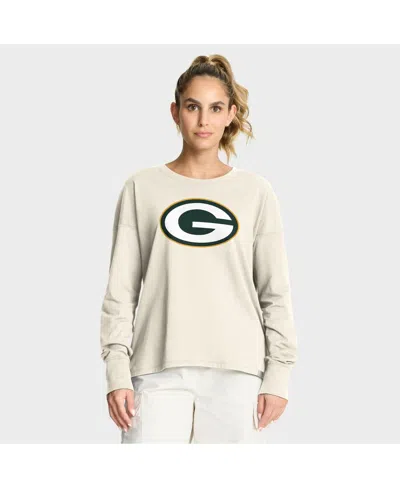 Fanatics Women's Cream Green Bay Packers Dove Legacy Long Sleeve T-shirt In White