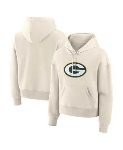 Fanatics Women's Cream Green Bay Packers Dove Legacy Pullover Hoodie In White