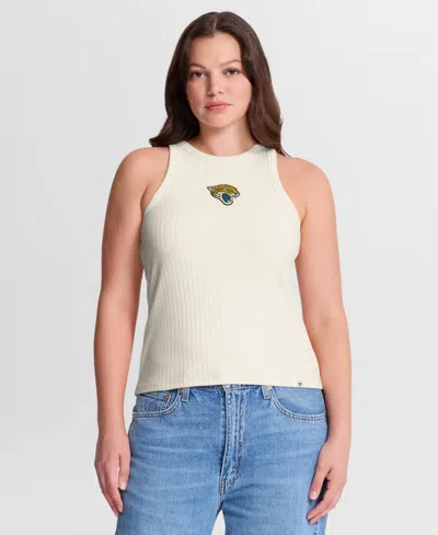 Fanatics Women's Cream Jacksonville Jaguars Star Play Tri-blend Ribbedâ Tank Top In Neutral
