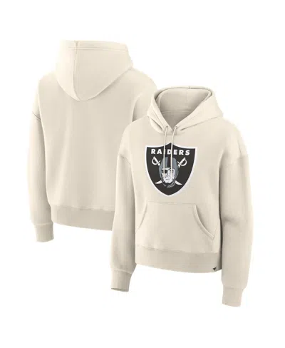 Fanatics Women's Cream Las Vegas Raiders Dove Legacy Pullover Hoodie In White