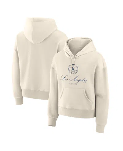Fanatics Women's Cream Los Angeles Dodgers Legacy Fleece Hoodie In Neutral