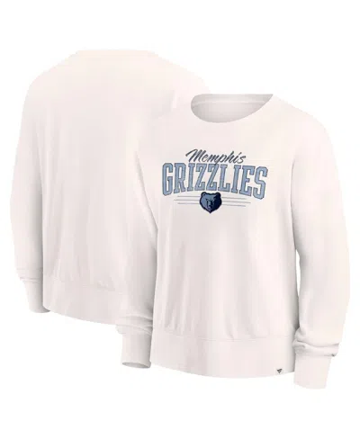 Fanatics Women's Cream Memphis Grizzlies Close The Game Pullover Sweatshirt In White