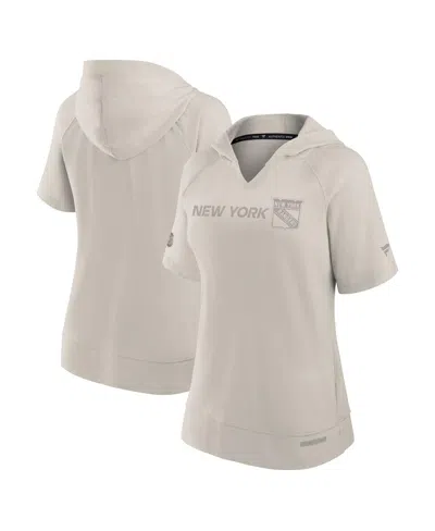 Fanatics Women's Cream New York Rangers Authentic Pro Road Fashion Top In White