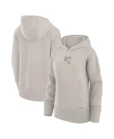Fanatics Women's Cream New York Rangers Authentic Pro Road Pullover Hoodie