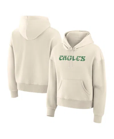 Fanatics Women's Cream Philadelphia Eagles Dove Legacy Pullover Hoodie In White