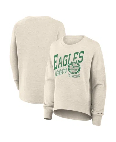 Fanatics Women's Cream Philadelphia Eagles Oversized Heritage Sweatshirt