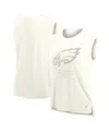 Fanatics Women's Cream Philadelphia Eagles Studio Embrace Tank Top In White