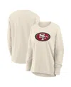 Fanatics Women's Cream San Francisco 49ers Dove Legacy Long Sleeve T-shirt In Neutral