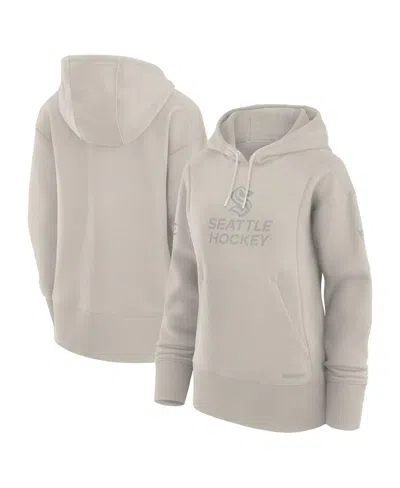 Fanatics Women's Cream Seattle Kraken Authentic Pro Road Pullover Hoodie In White