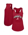Fanatics Women's Crimson Alabama Crimson Tide Plus Size Arch Tank Top In Red