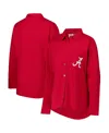 Fanatics Women's Crimson Alabama Crimson Tide Plus Size Button-up Shacket In Red