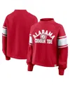 Fanatics Women's Crimson Alabama Crimson Tide Punt Coverage Quarter-zip Sweatshirt In Red