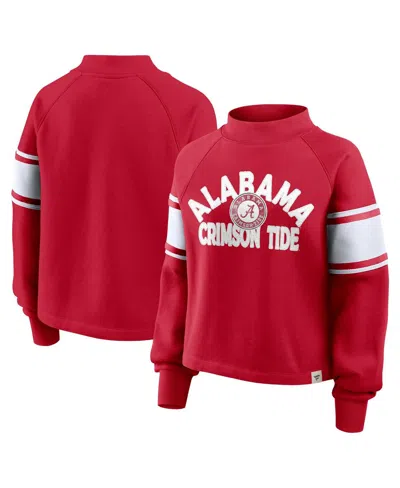 Fanatics Women's Crimson Alabama Crimson Tide Punt Coverage Quarter-zip Sweatshirt In Red