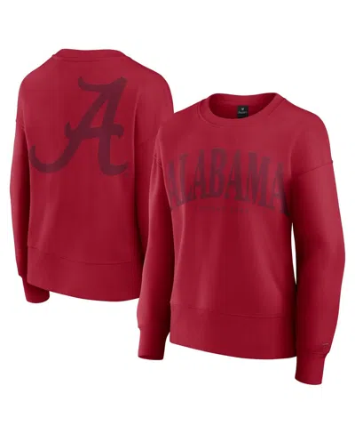 Fanatics Women's Crimson Alabama Crimson Tide Supersoft Flow Fleece Pullover Sweatshirt
