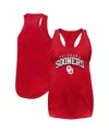 Fanatics Women's Crimson Oklahoma Sooners Plus Size Arch Tank Top In Red