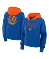 Fanatics Women's Deep Royal New York Knicks Post Up Boxy Pullover Hoodie