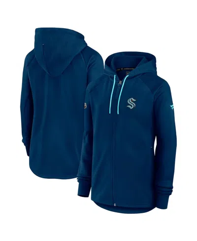 Fanatics Women's Deep Sea Blue Seattle Kraken Authentic Pro Rink Fleece Full-zip Jacket