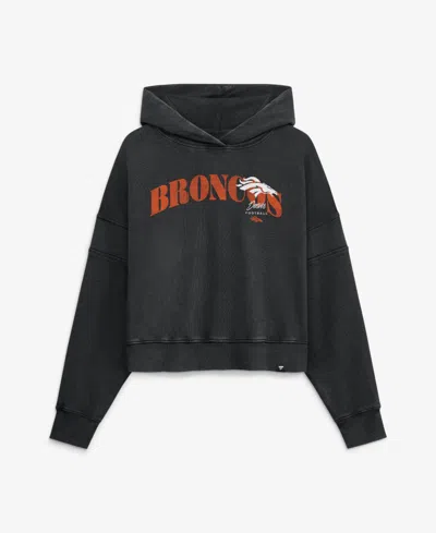 Fanatics Women's Denver Broncos Counter Run Oversized-fit French Terry Pullover Hoodie In Black