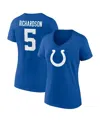 Fanatics Women's  Anthony Richardson Royal Indianapolis Colts Plus Size Player Name And Number V-neck In Royal