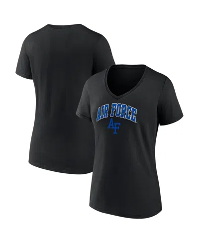 Fanatics Women's  Black Air Force Falcons Evergreen Campus V-neck T-shirt