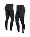 Fanatics Women's  Black Atlanta Braves Wordmark Stack Leggings In Black