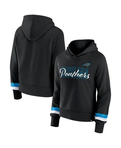 Fanatics Women's  Black Carolina Panthers Over Under Pullover Hoodie