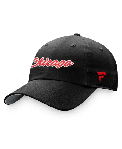Fanatics Women's  Black Chicago Blackhawks Breakaway Adjustable Hat In Navy