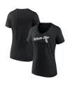 Fanatics Women's  Black Chicago White Sox One And Only V-neck T-shirt In Black