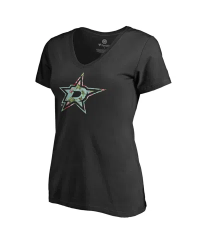 Fanatics Women's  Black Dallas Stars Lovely V-neck T-shirt