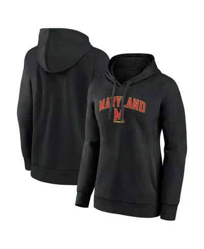 Fanatics Women's  Black Maryland Terrapins Evergreen Campus Pullover Hoodie