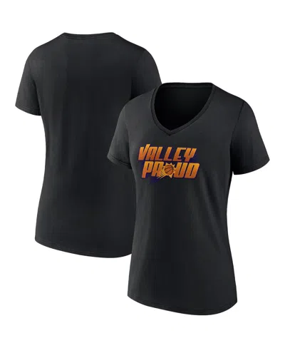 Fanatics Women's  Black Phoenix Suns Hometown Collection Valley Proud V-neck T-shirt