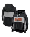 Fanatics Women's  Branded Black Baltimore Orioles Filled Stat Sheet Pullover Hoodie In Black
