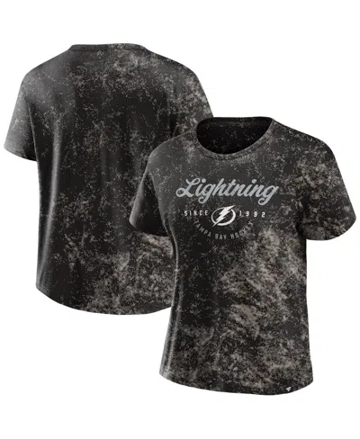 FANATICS WOMEN'S FANATICS BLACK TAMPA BAY LIGHTNING BREAKAWAY T-SHIRT
