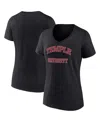 Fanatics Women's Heathered Charcoal Los Angeles Lakers 2020 Western Conference Champions Locker Room V-neck T In Black