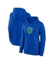 Fanatics Women's  Blue Seattle Sounders Fc Primary Logo Pullover Hoodie In Blue