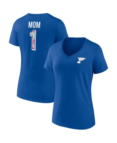 Fanatics Branded Blue St. Louis Blues Team Mother's Day V-neck T-shirt