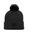 Fanatics Women's  Black Chicago Blackhawks Authentic Pro Road Cuffed Knit Hat With Pom In Black
