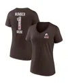 Fanatics Women's  Brown Cleveland Browns Team Mother's Day V-neck T-shirt In Brown