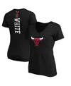 Fanatics Women's  Coby White Black Chicago Bulls Playmaker Name And Number V-neck T-shirt In Black