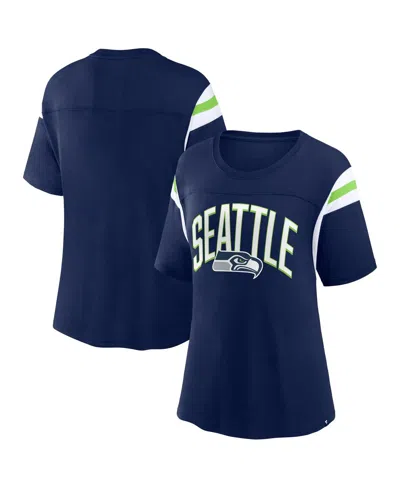 Fanatics Women's  College Navy Seattle Seahawks Earned Stripes T-shirt