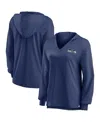 Fanatics Women's  College Navy Seattle Seahawks Jumper V-neck Pullover Hoodie In Navy