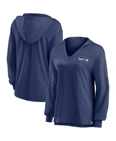 Fanatics Women's  College Navy Seattle Seahawks Jumper V-neck Pullover Hoodie