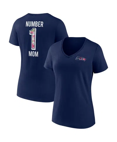 Fanatics Women's Navy Seattle Seahawks Mother's Day V-neck T-shirt