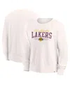 Fanatics Branded Cream Los Angeles Lakers Close The Game Pullover Sweatshirt In Cream