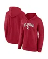Fanatics Women's  Crimson Oklahoma Sooners Evergreen Campus Pullover Hoodie In Crimson