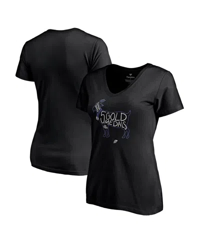 Fanatics Women's  Diana Taurasi Black Phoenix Mercury Player V-neck T-shirt